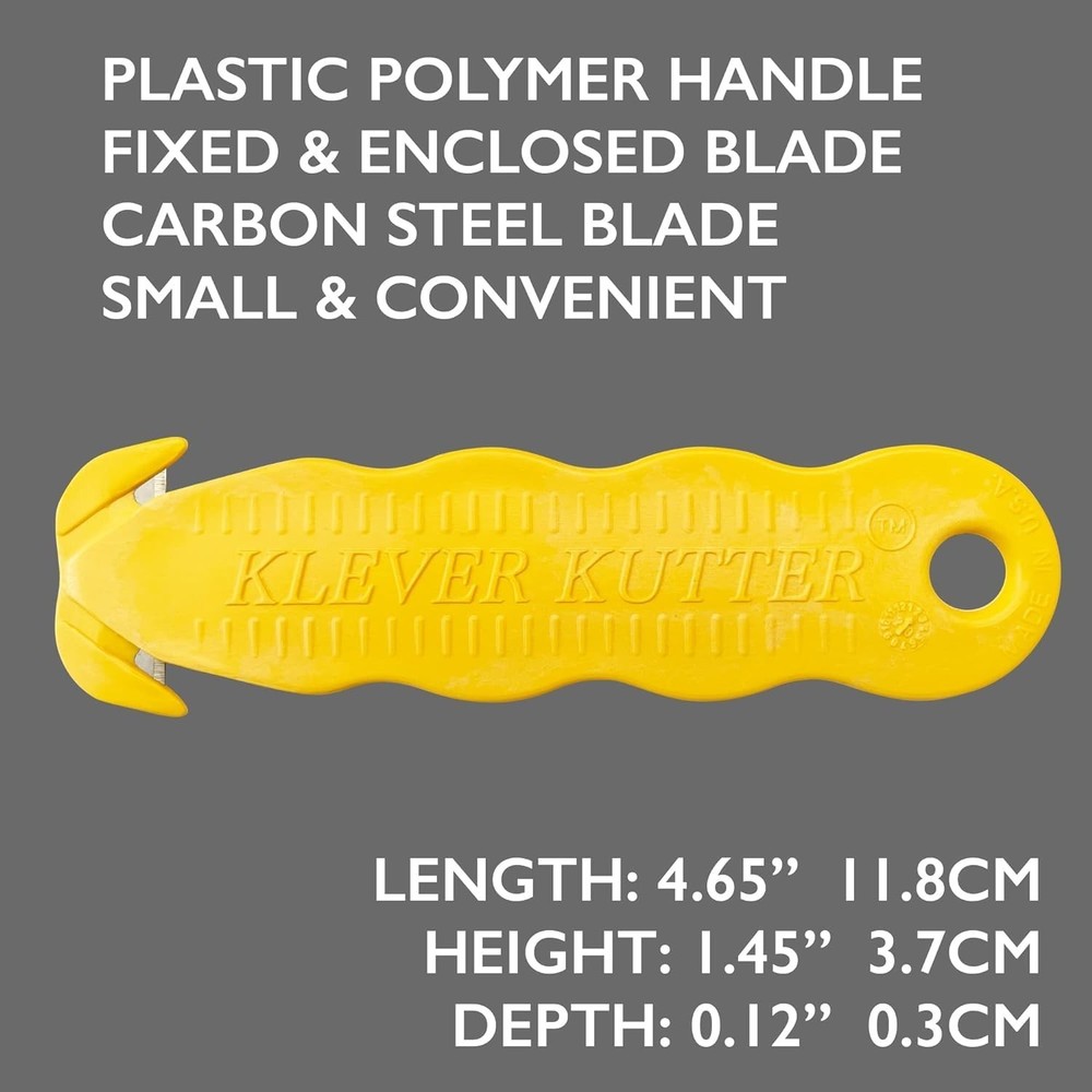 Box Cutter, Klever Kutter, 100/Pack Yellow