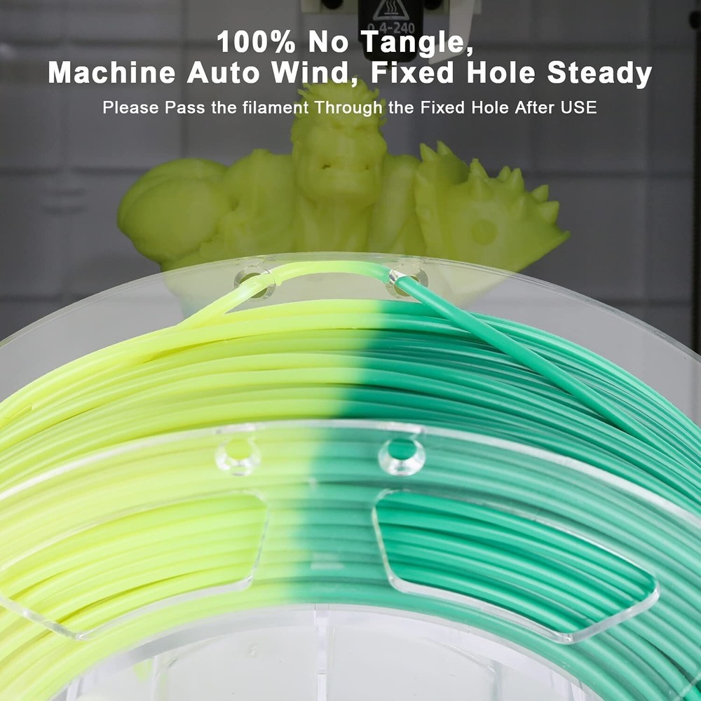 Smooth Printing 3D PLA Filament Bundle - Color Change with Temperature Effects