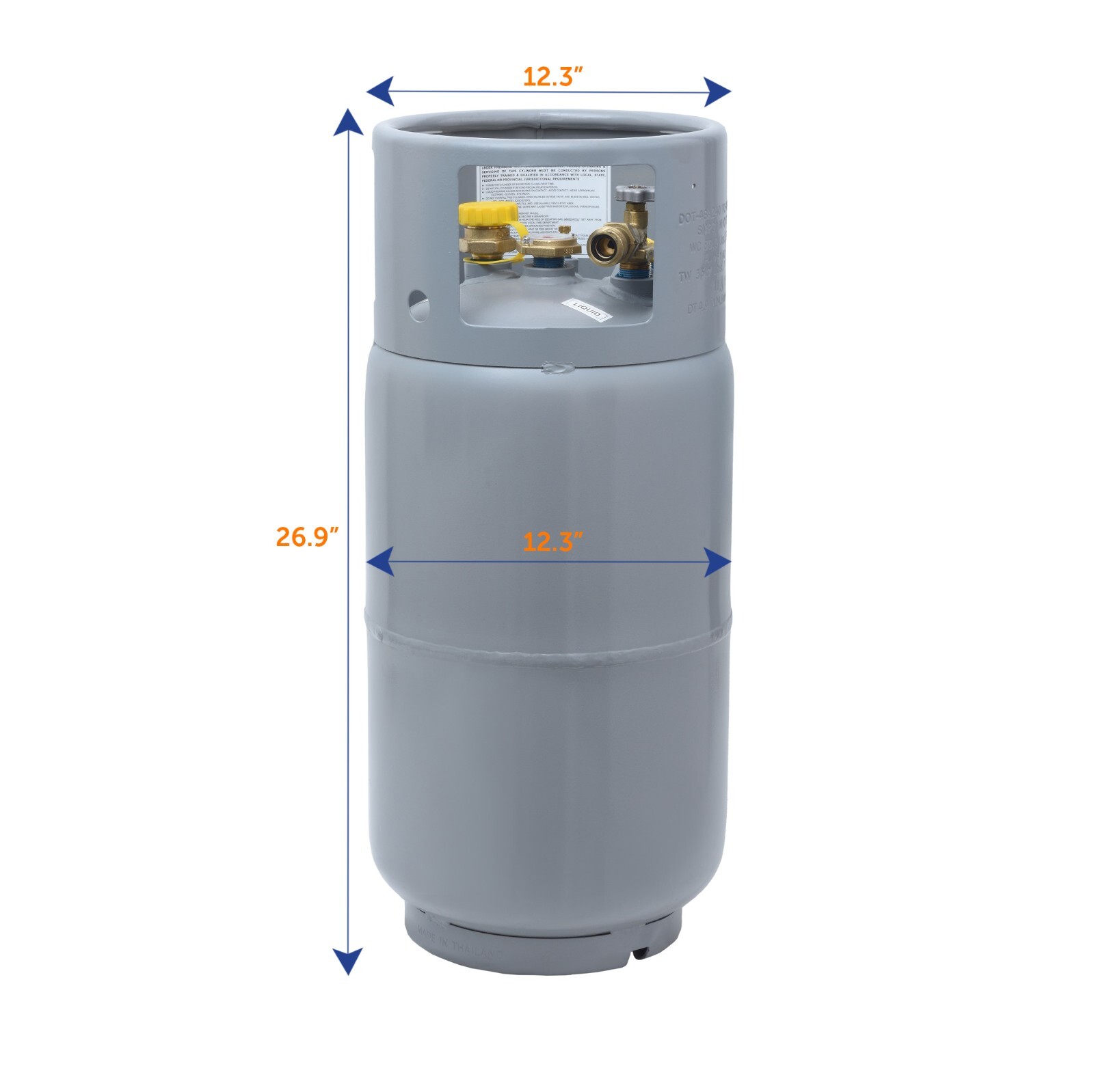 Flame King 33.5 LB Steel Forklift Propane Cylinder With Gauge and Fill Valve
