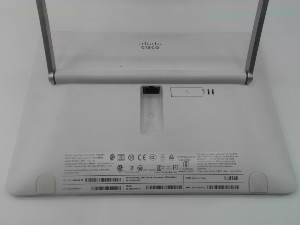 CISCO TELEPRESENCE CS-TOUCH10 V01 TOUCH CONTROL MODEL TTC5-09