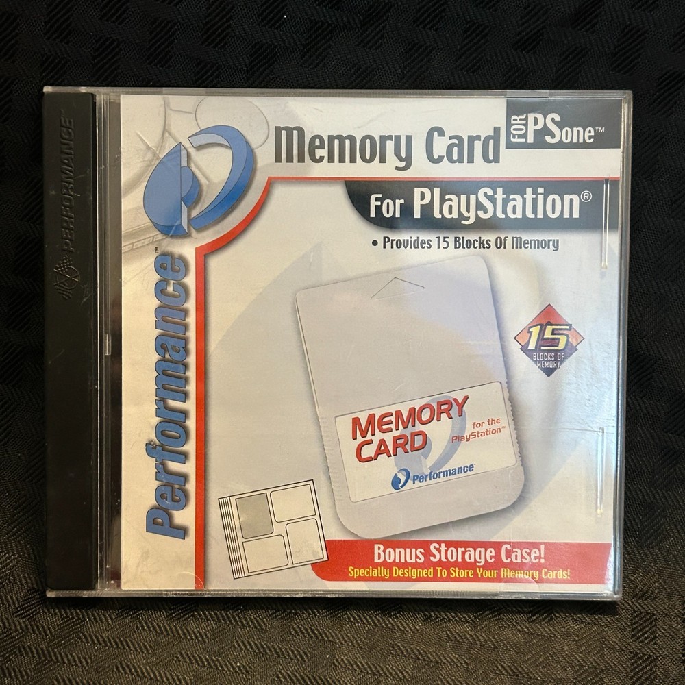 InterAct Performance Playstation 1 PS1 Memory Card 15 blocks CD
