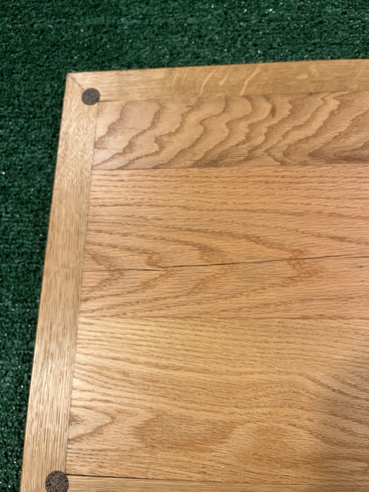 Vintage Hand Made Solid Oak Chess-Checker Board