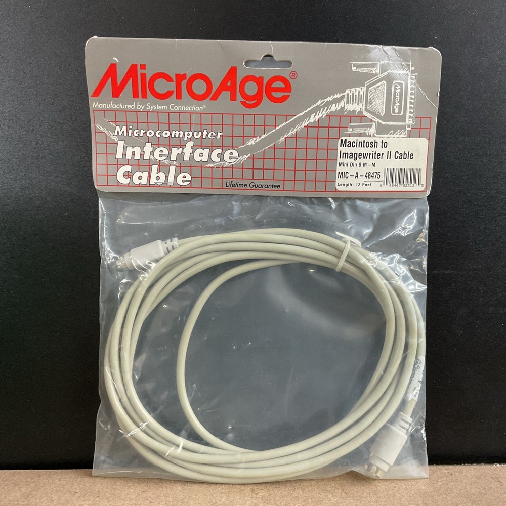 MicroAge Microcomputer Interface Cable Macintosh Imagewited II - Factory Sealed