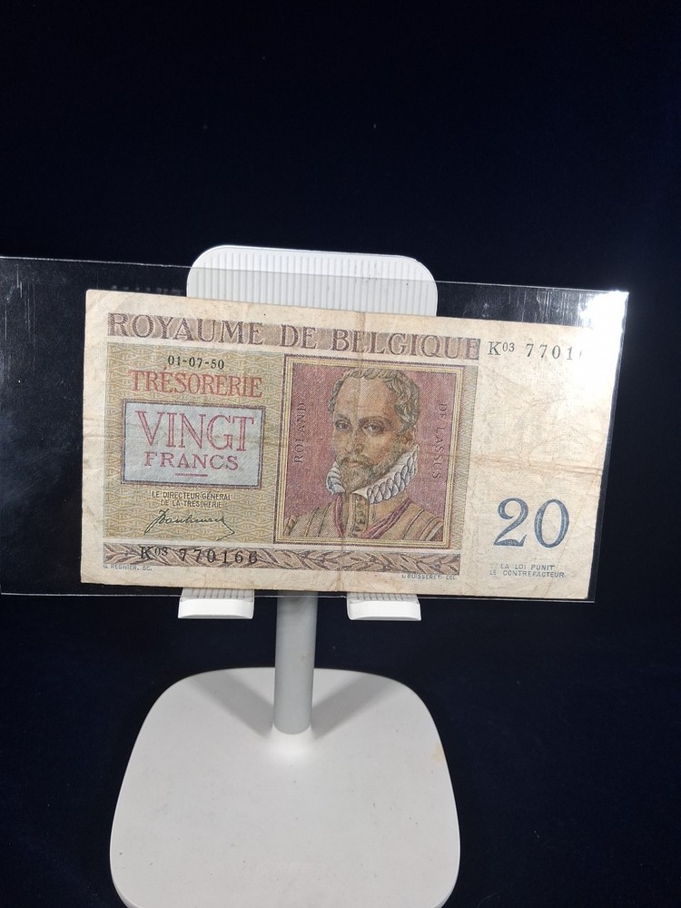 1950 BELGIUM 20 FRANCS BANKNOTE