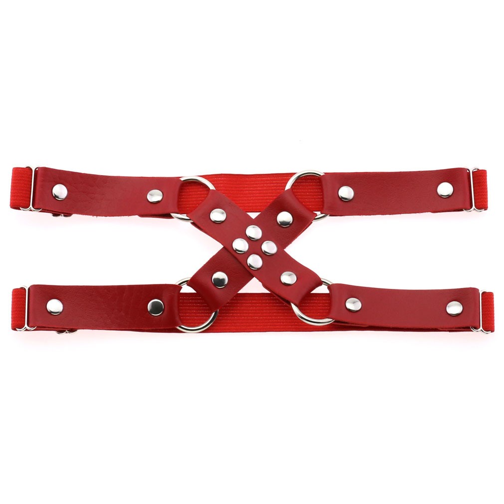 16 Colors Punk Gothic Thigh Straps PU Leather Garter Double Layer Leg Belt Ring