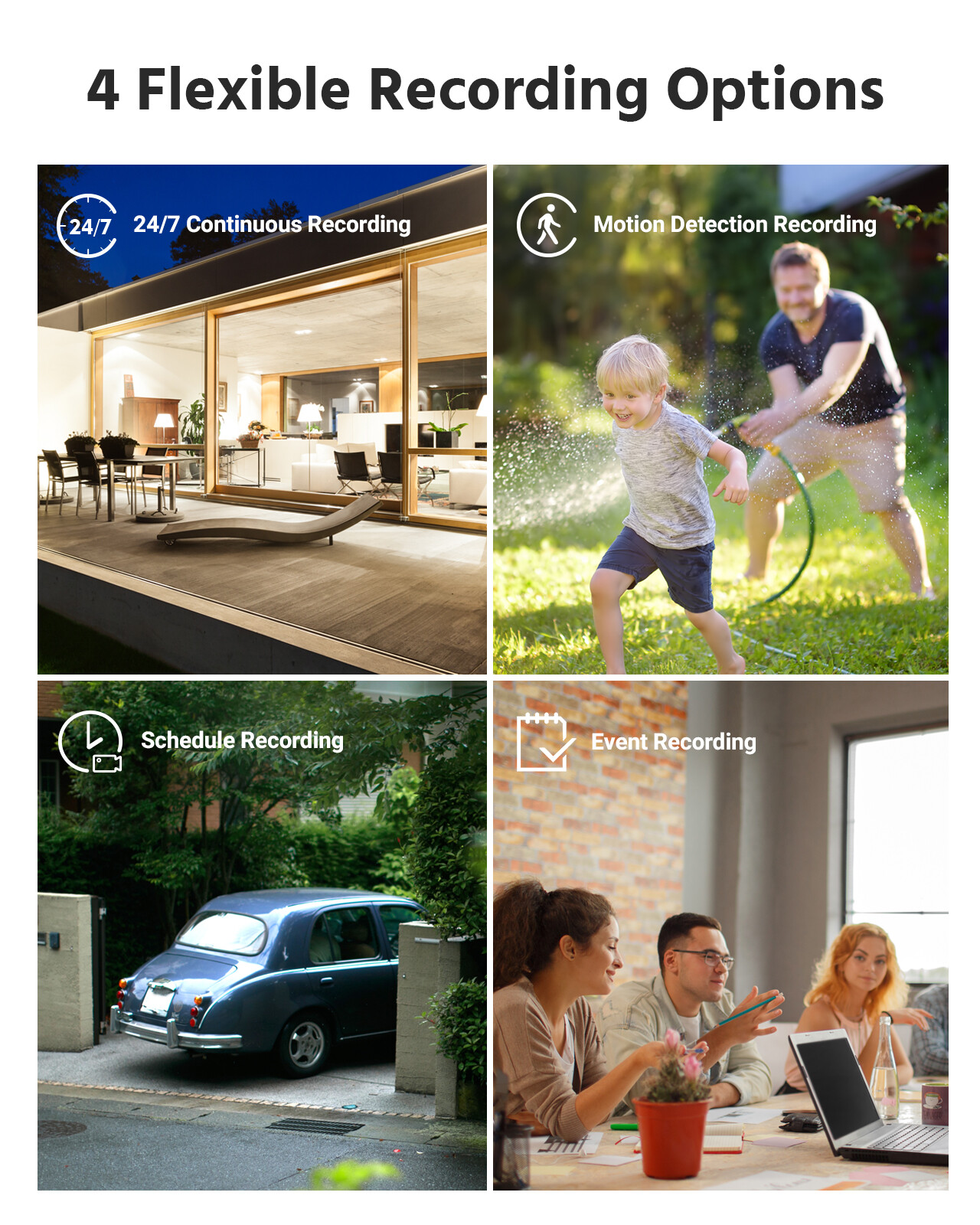 ANNKE 8CH 5MP Lite DVR Outdoor 1080P Security Camera System AI Detection H.265+