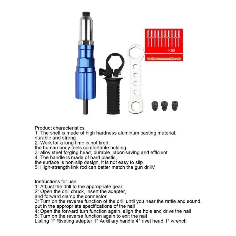 High Hardness Aluminum Casting Material Electric Rivet Conversion Head Set