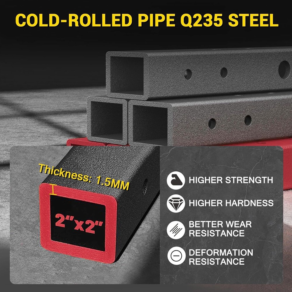 Power Cage Multi-Functional Squat Rack with Cable Crossover System for Home Gym