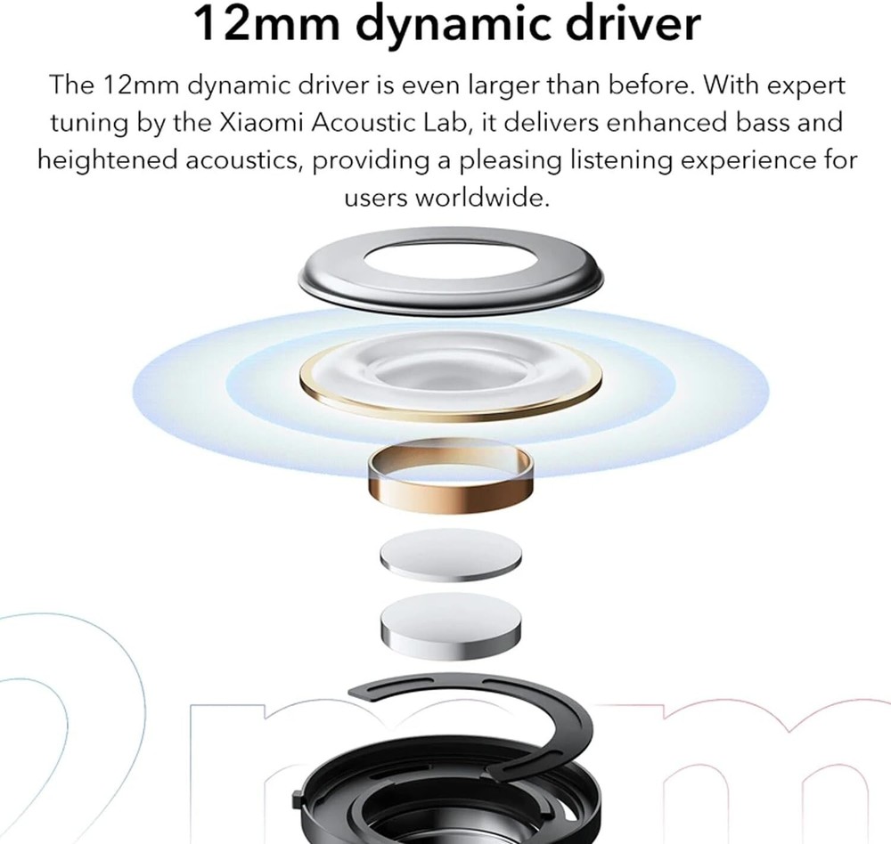 Xiaomi Redmi Buds 4 Active TWS Wireless Earbuds, Bluetooth 5.3 Low-Latency BLACK