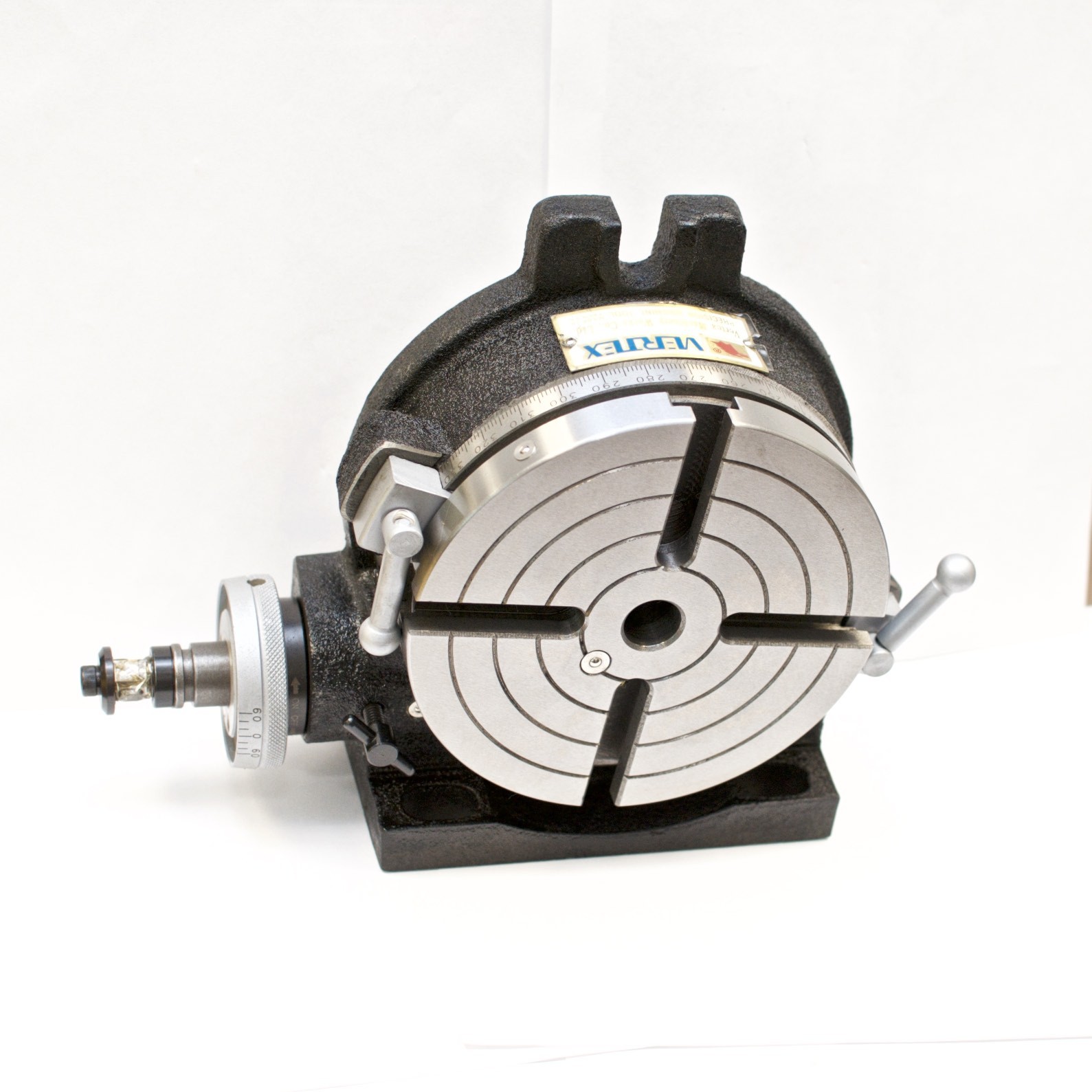 VERTEX HV-6 (4-Slot) 6" Horizontal/Vertical Rotary Table with 4-Slot Face Plate