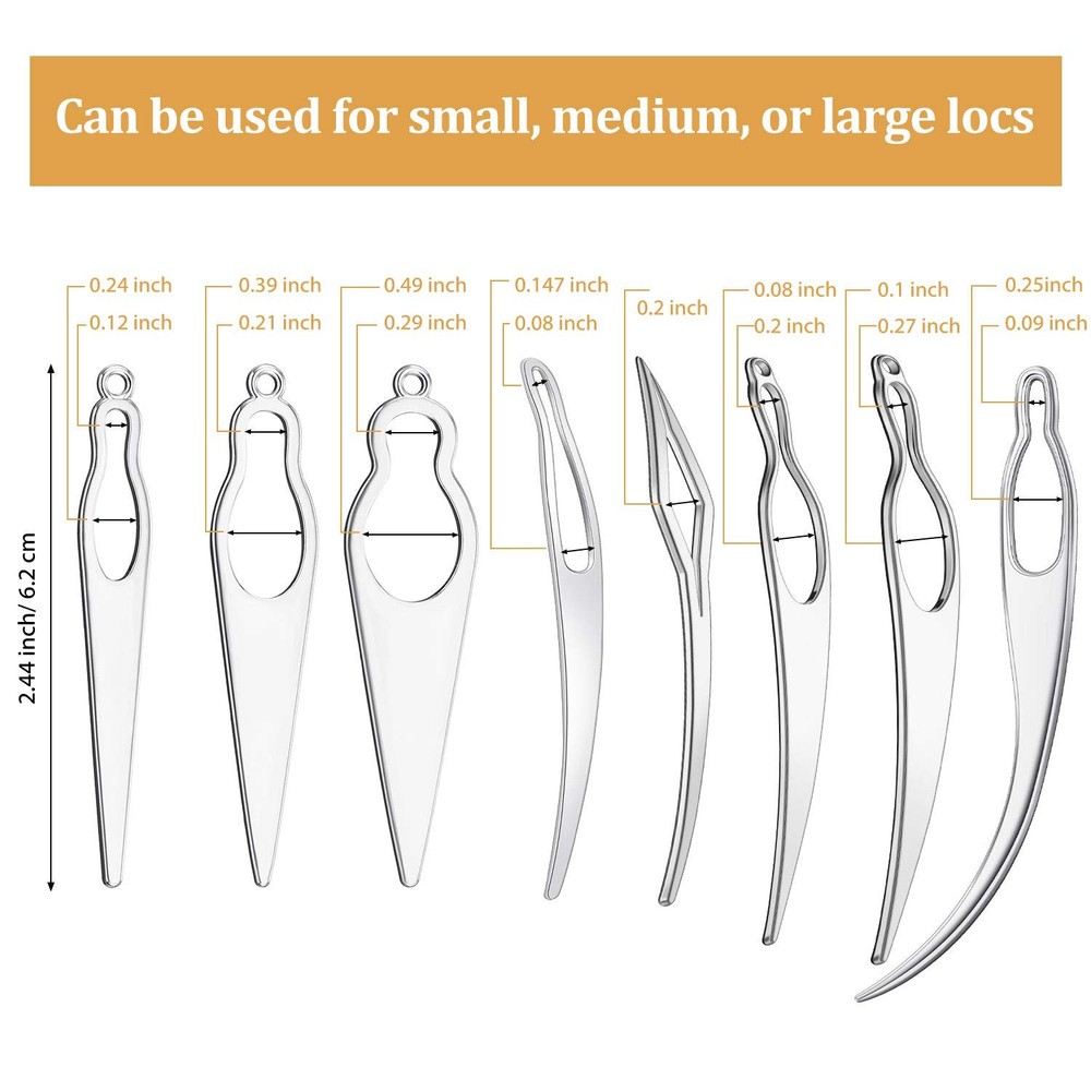 8 Pcs Interlocking Tool for Locs Sisterlock Retighten Tool for Dreadlocks Int...