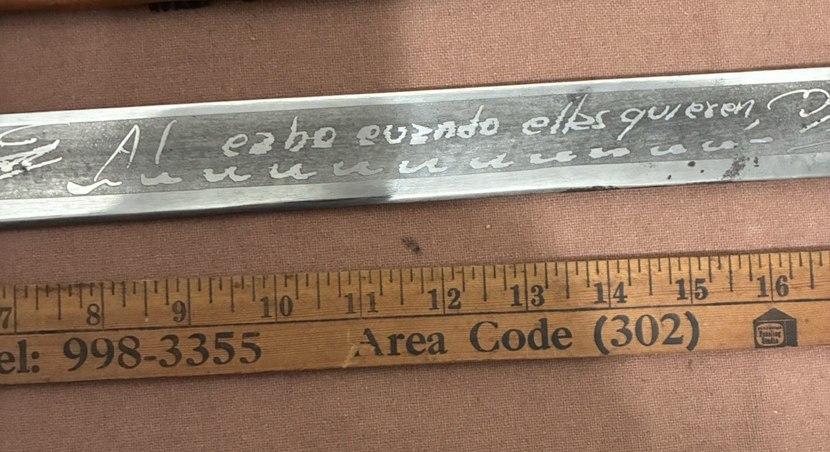 Oaxaca Mexican Machete Double Eagle Head with leather sheath