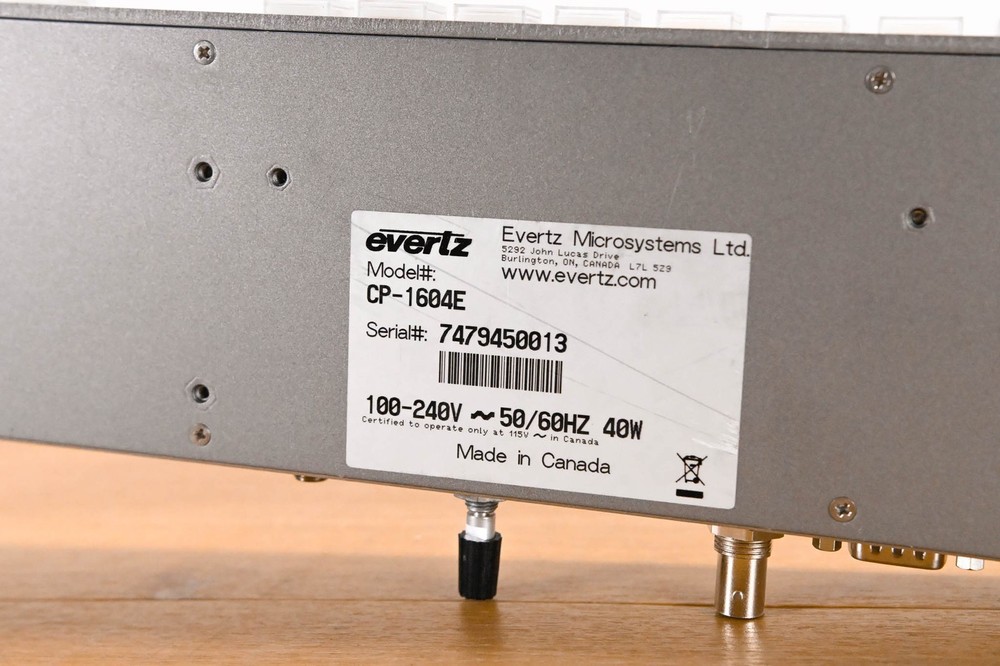 Evertz CP-1604E 20-Button Remote Panel CG01V8N