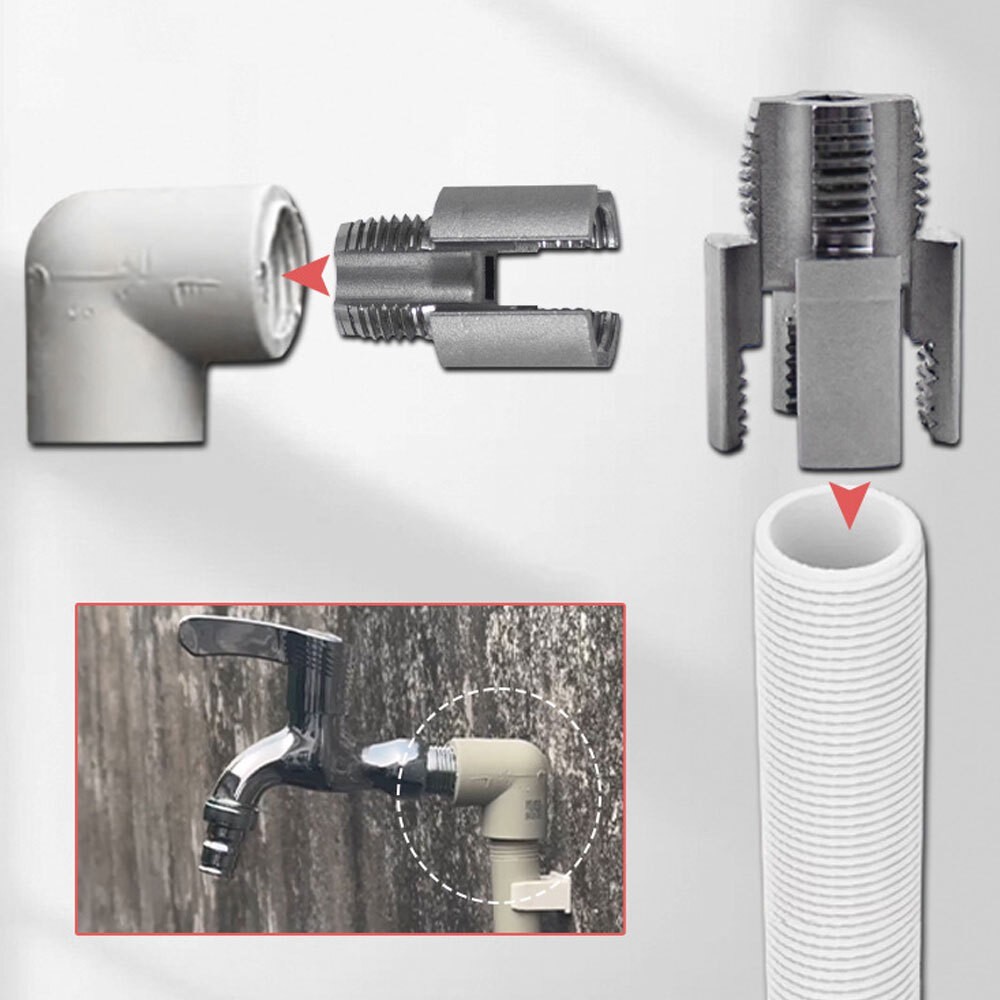 Integrated Internal & External Pipe Threading-Tool, PVC Pipe Threader Kit US!