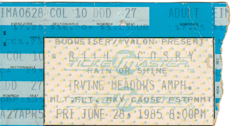 Bill Cosby Vintage Ticketmaster Ticket Stub