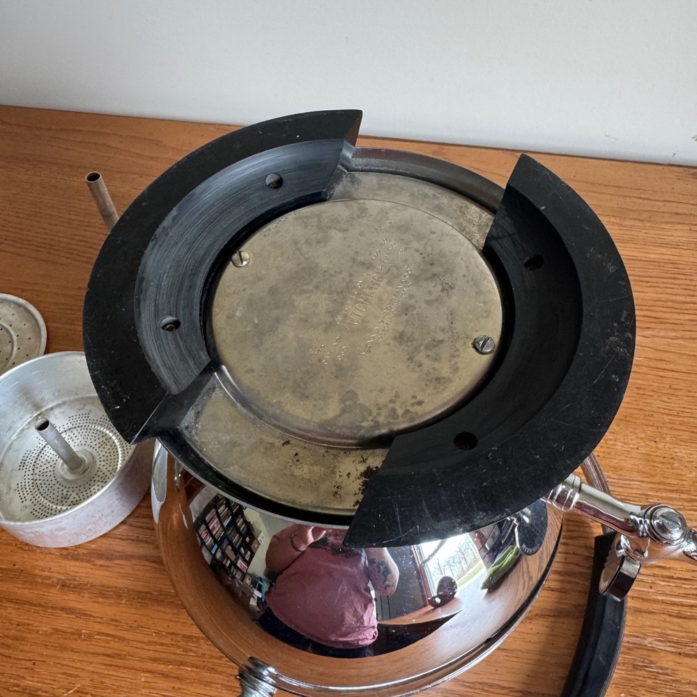 Art Deco Chrome & Bakelite Coffee Percolator By Manning Bowman