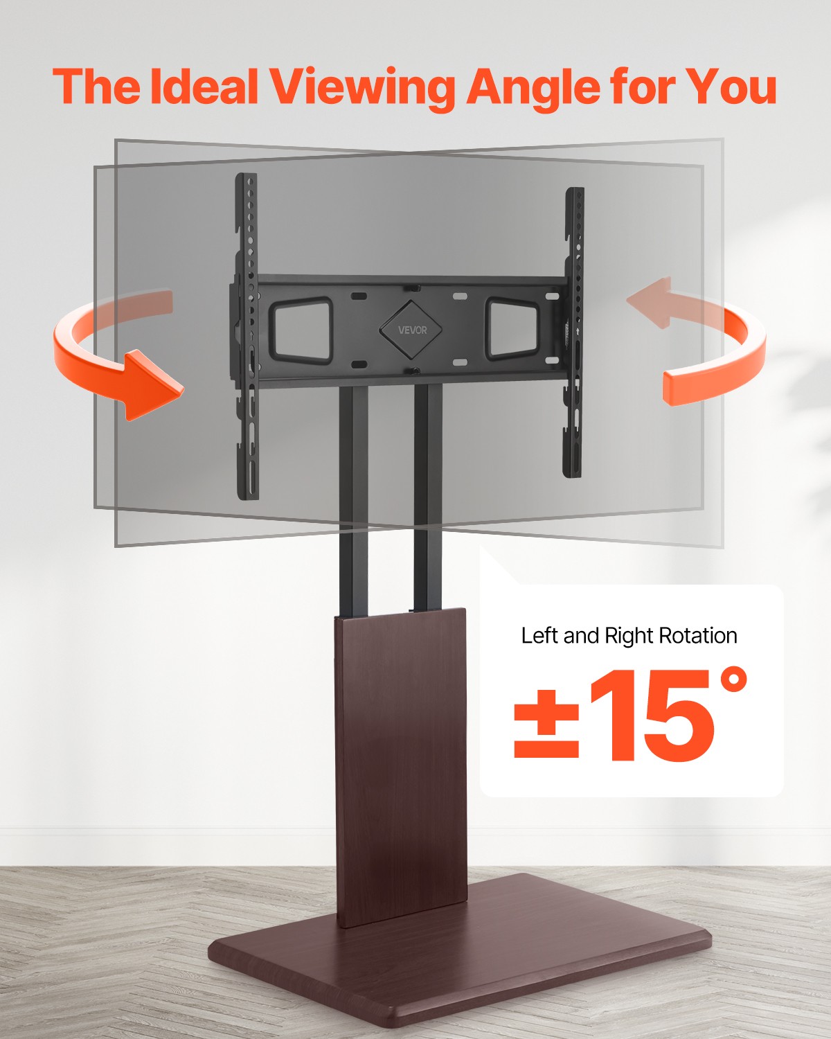 VEVOR Universal TV Stand Swivel Stand Holds up to 99 lbs for 32-70 Inch Screens