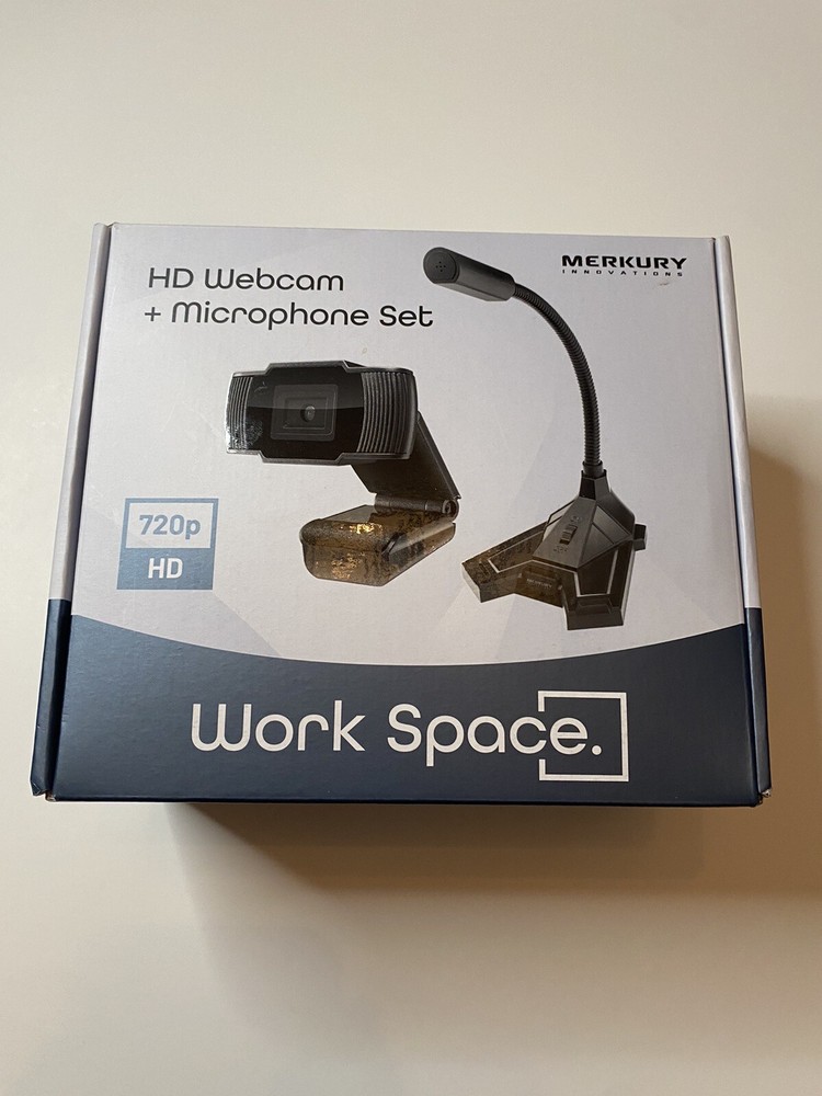 Merkury Innovations Work Space HD 720p Webcam Microphone Set USB Plug