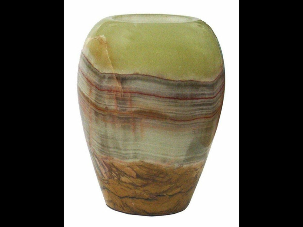 Banded Onyx Tealite Candle Holder - 3"