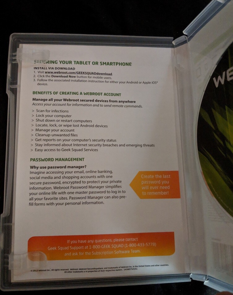 Webroot Secure Anywhere Internet Security - Full Version for Windows & Mac...