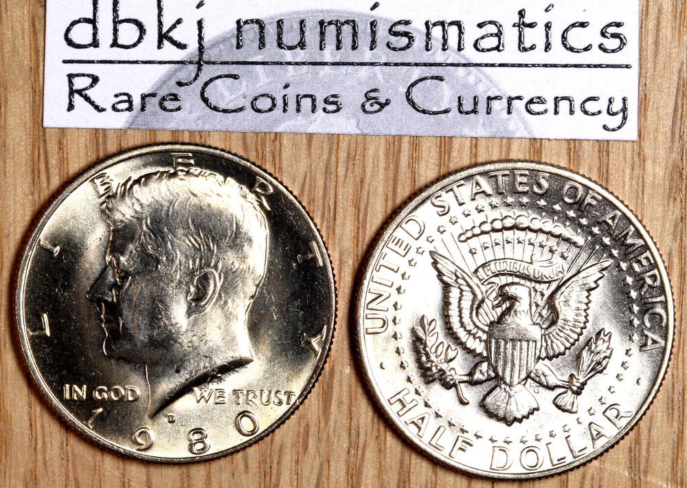 1980 D Kennedy Half Dollar 50¢ - Choice to Gem Uncirculated