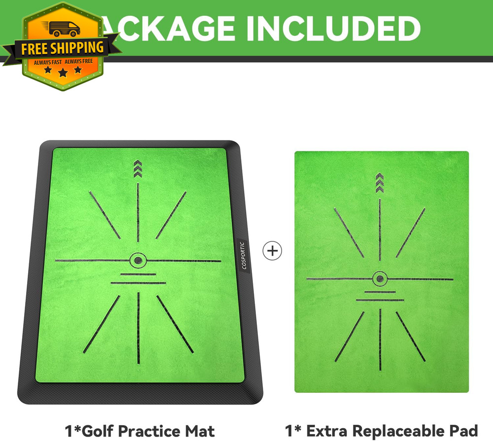 Golf Hitting Mat Swing Path Feedback Training Practice Indoor Outdoor