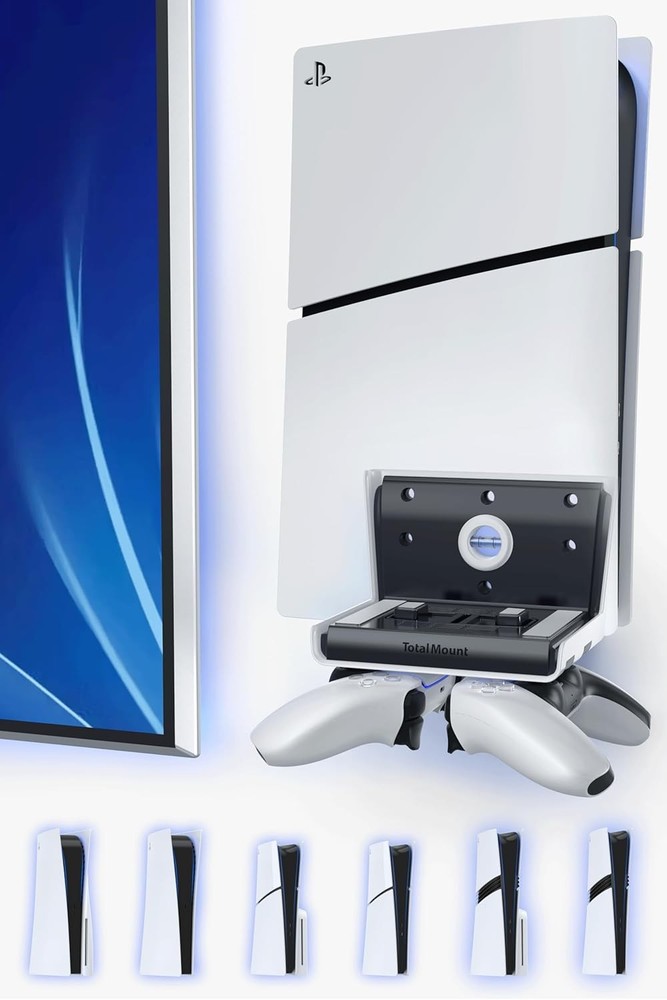 Wall Mount for All PS5 Models, Holds 2 Controllers