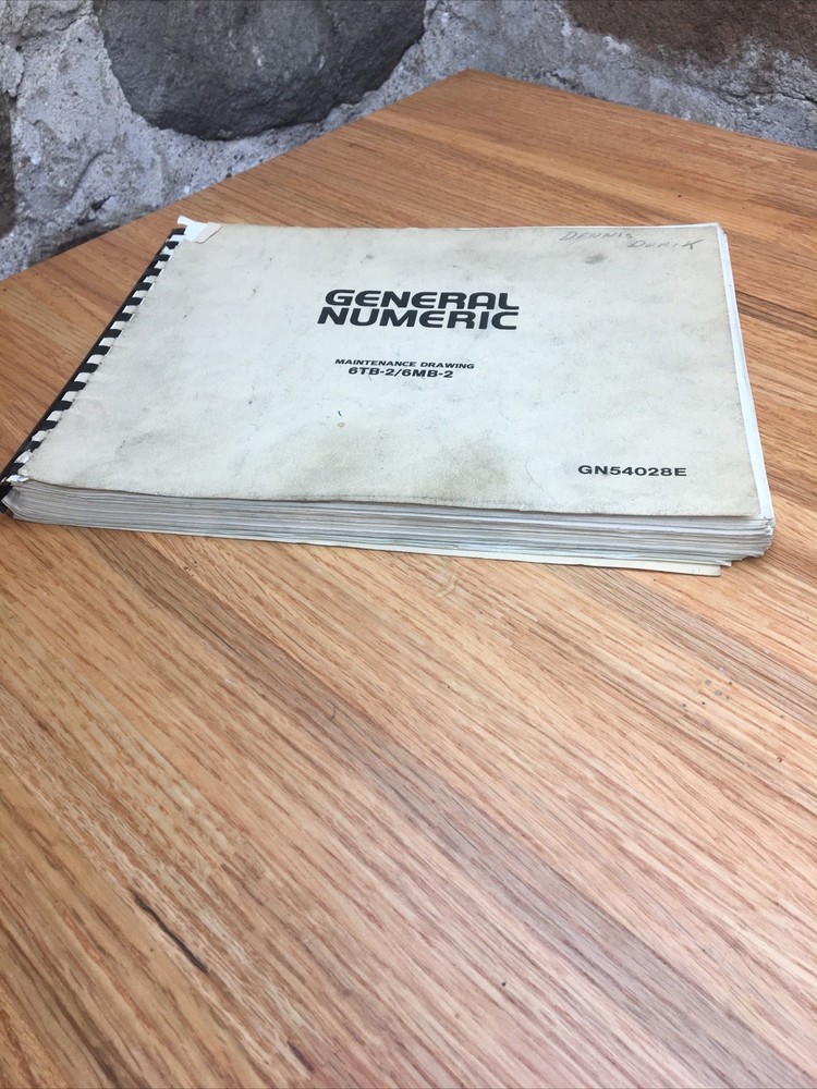 General Numeric 6TB-2/6MB-2 Maintenance Drawing Manual GN54028E
