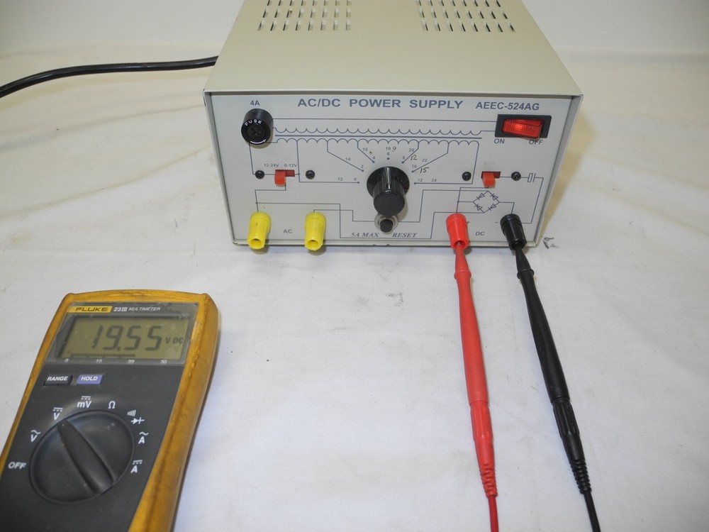AEEC-524AG 0 - 24V AC/DC POWER SUPPLY, WORKING !