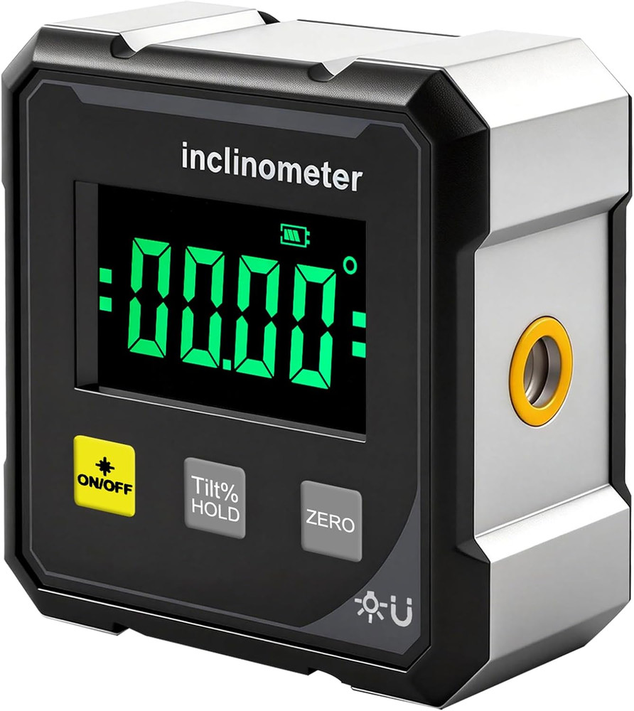 Digital Angle Finder Protractor Tool, 4×90° High Accuracy Measuring Tool with La