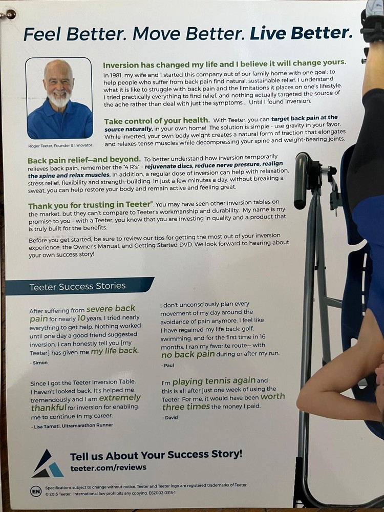 Teeter EP-970 Inversion Table GREAT condition