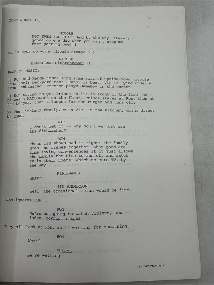 Father Knows Best TV Script Fred Wolf Tim Allen Draft 2003