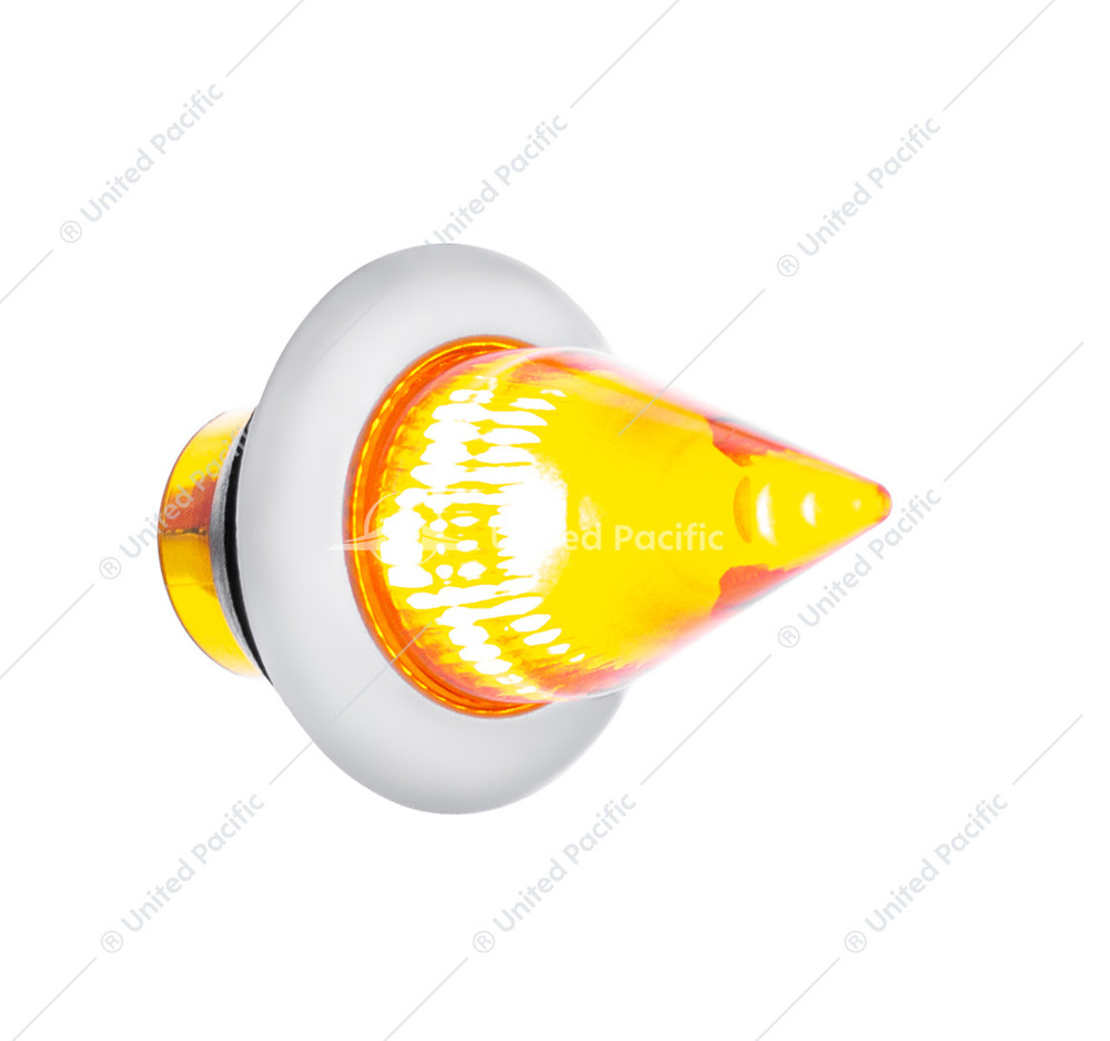 4 LED Dual Function 3/4" Mini Spike Light With SS Bezel Amber/Amber