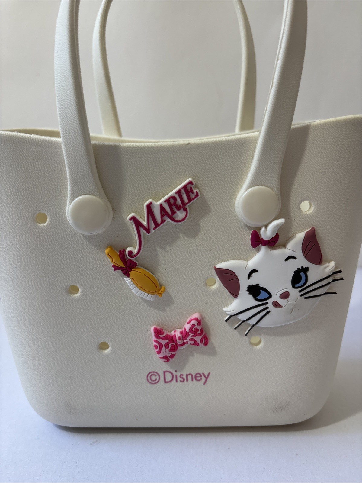 Disney Marie Aristocats Bogg-Style Eva Tote Bag Waterproof Croc Charm Beach Bag