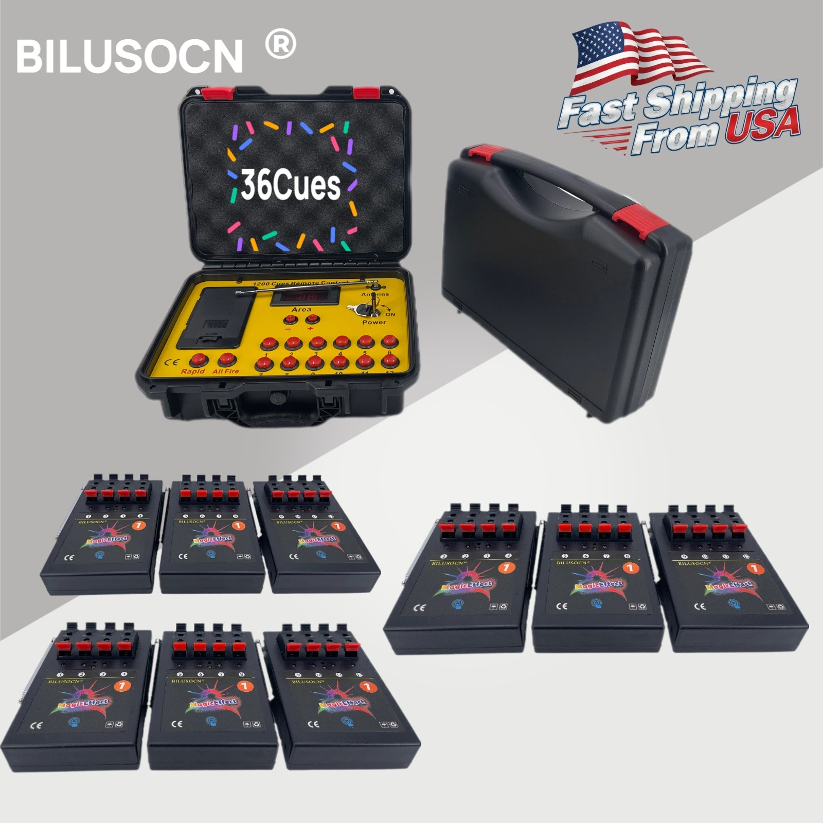 Secure 36 Cues Wireless Fireworks Firing System Pyrotechnic Firing Controller