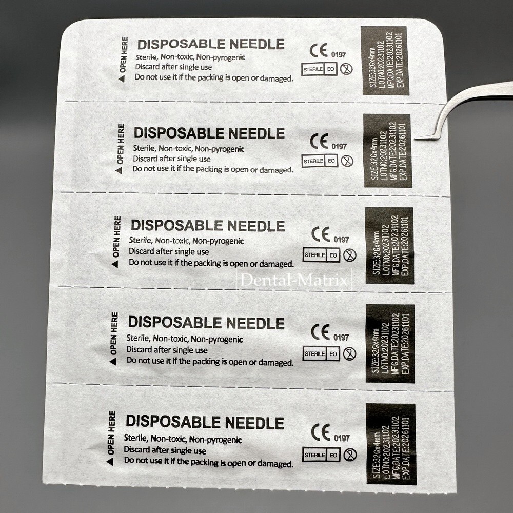 100x Painless small needle beauty ultrafine syringes Tip 32G 1.5/2.5/4/6/8/13mm