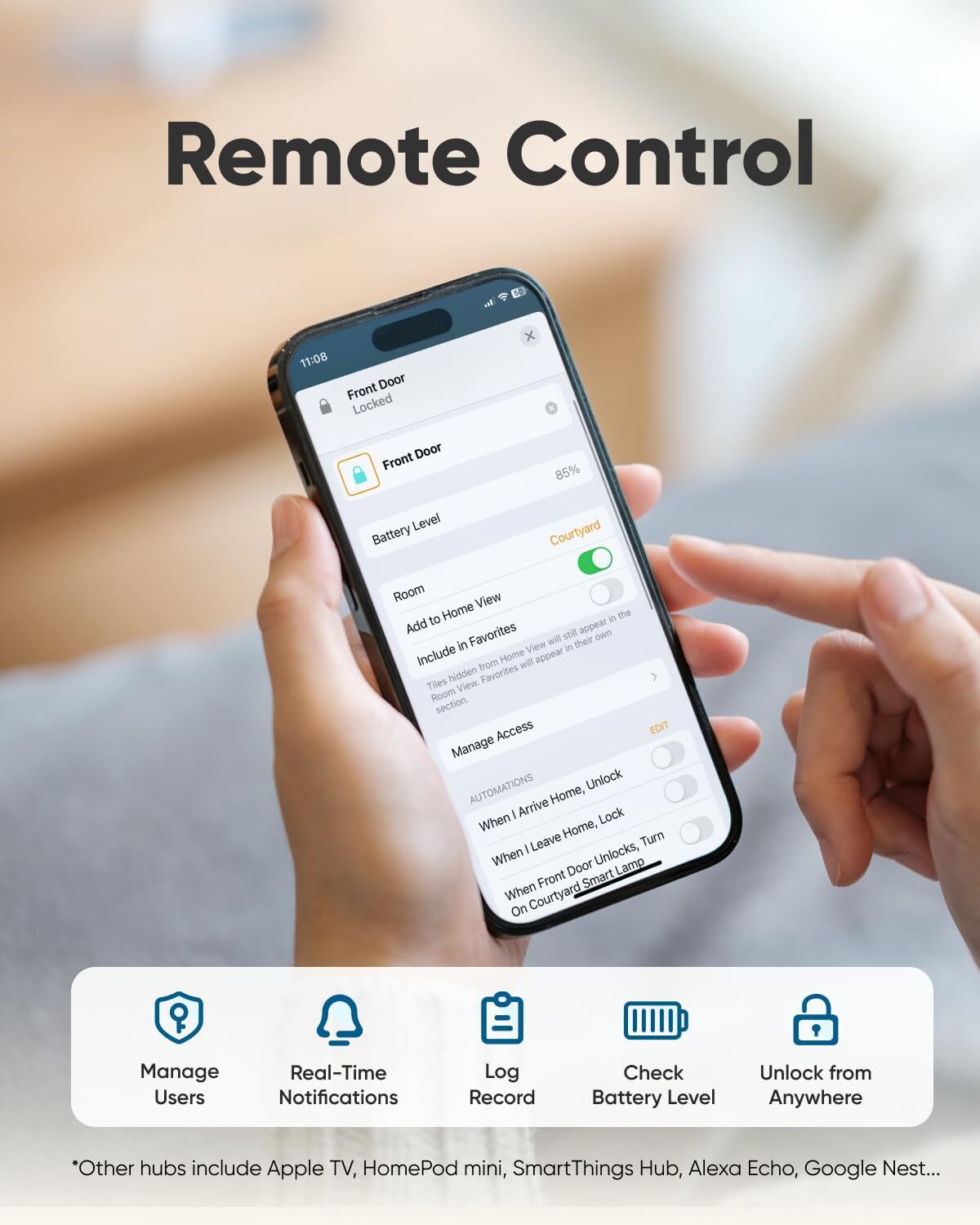 eufy Smart Lock E31 Fingerprint Keyless Entry Door Lock w/ Apple Home Ecosystem