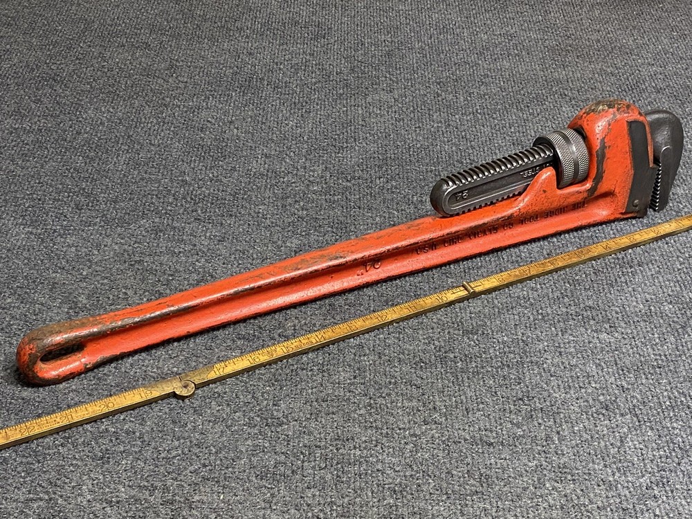Ridgid Tools 24” Pipe Wrench With Partial Label