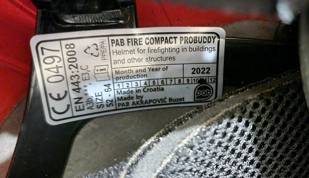 PAB HELMET FOR FIREFIGHTING *NEW*