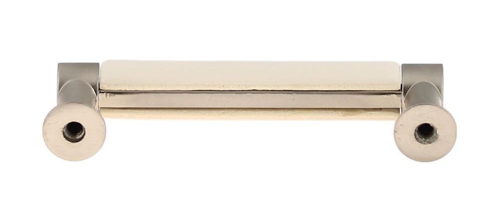 3" Bisque Ceramic Insert Pull Brushed Satin Pewter