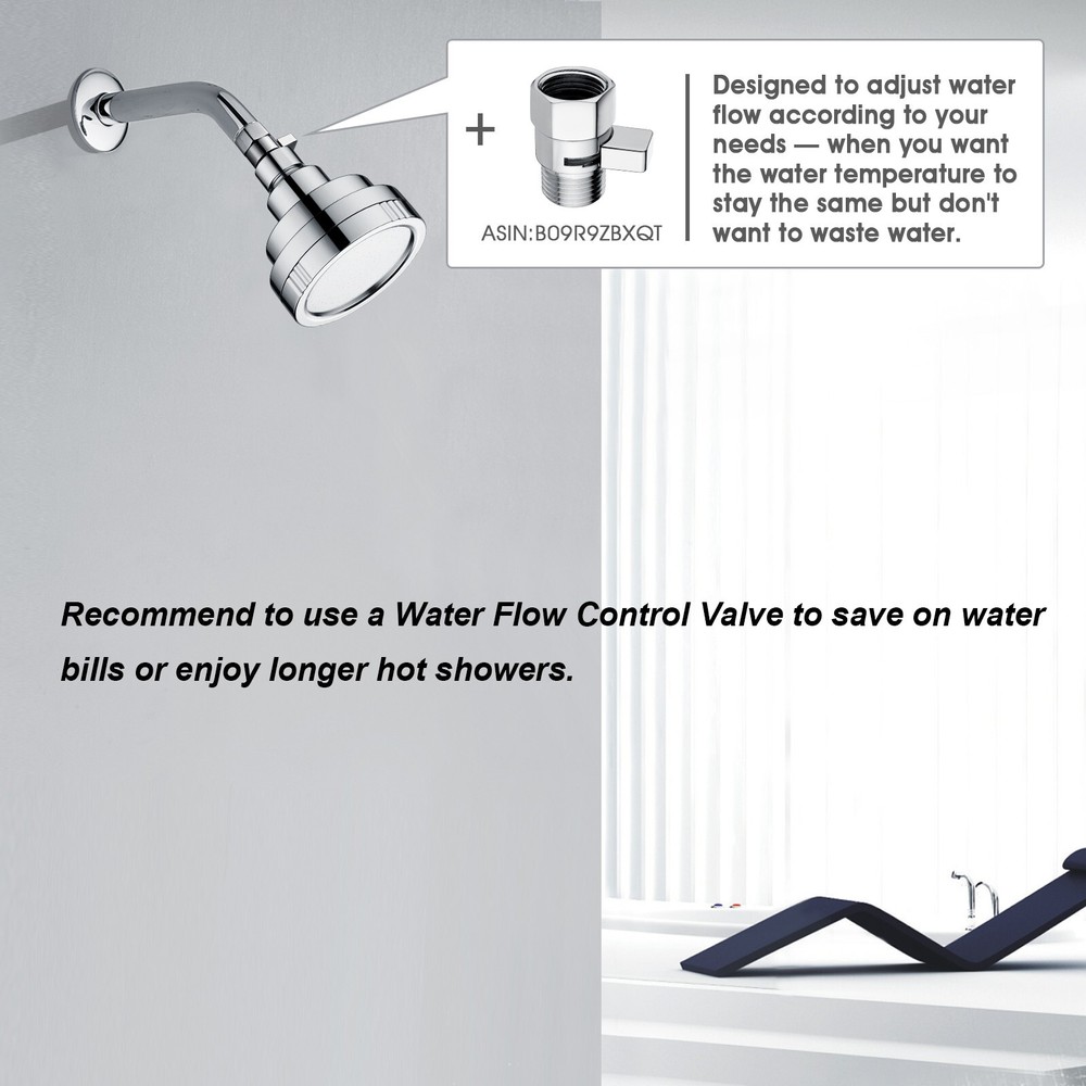 New High Pressure Rain Showerhead Fixed Shower Head Angle Adjustable
