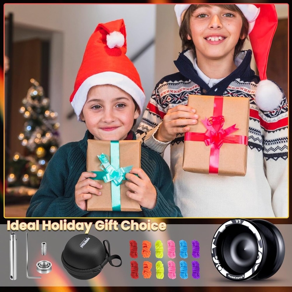 Complete V3 Yoyo Set - Dual Function with 12 Strings & Elegant Gift Packaging
