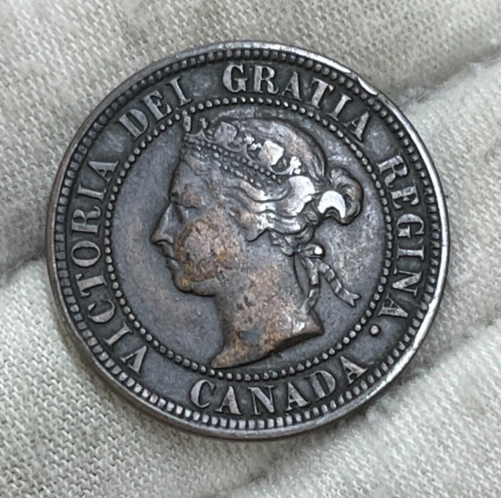 1882 H Canada One Cent Coin