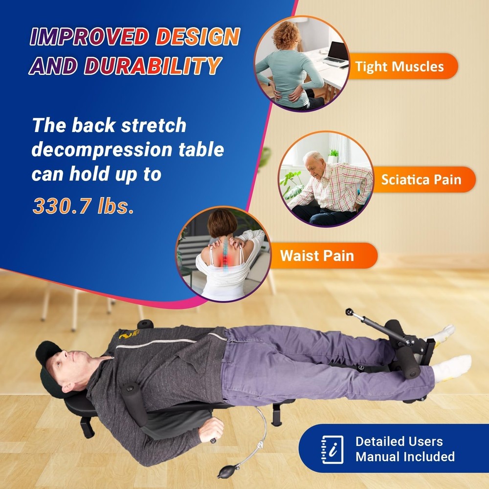 Lumbar Decompression Table By Lumbar Bench - Horizontal Inversion Table for L...