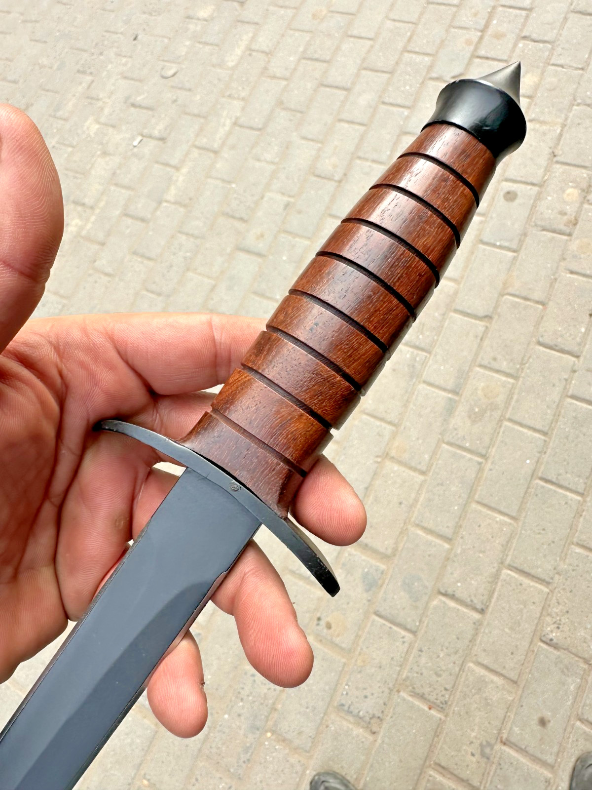 14" ARKANSAS TOOTHPICK Custom Handmade D2-Tool Steel DAGGER KNIFE W/Sheath 2532