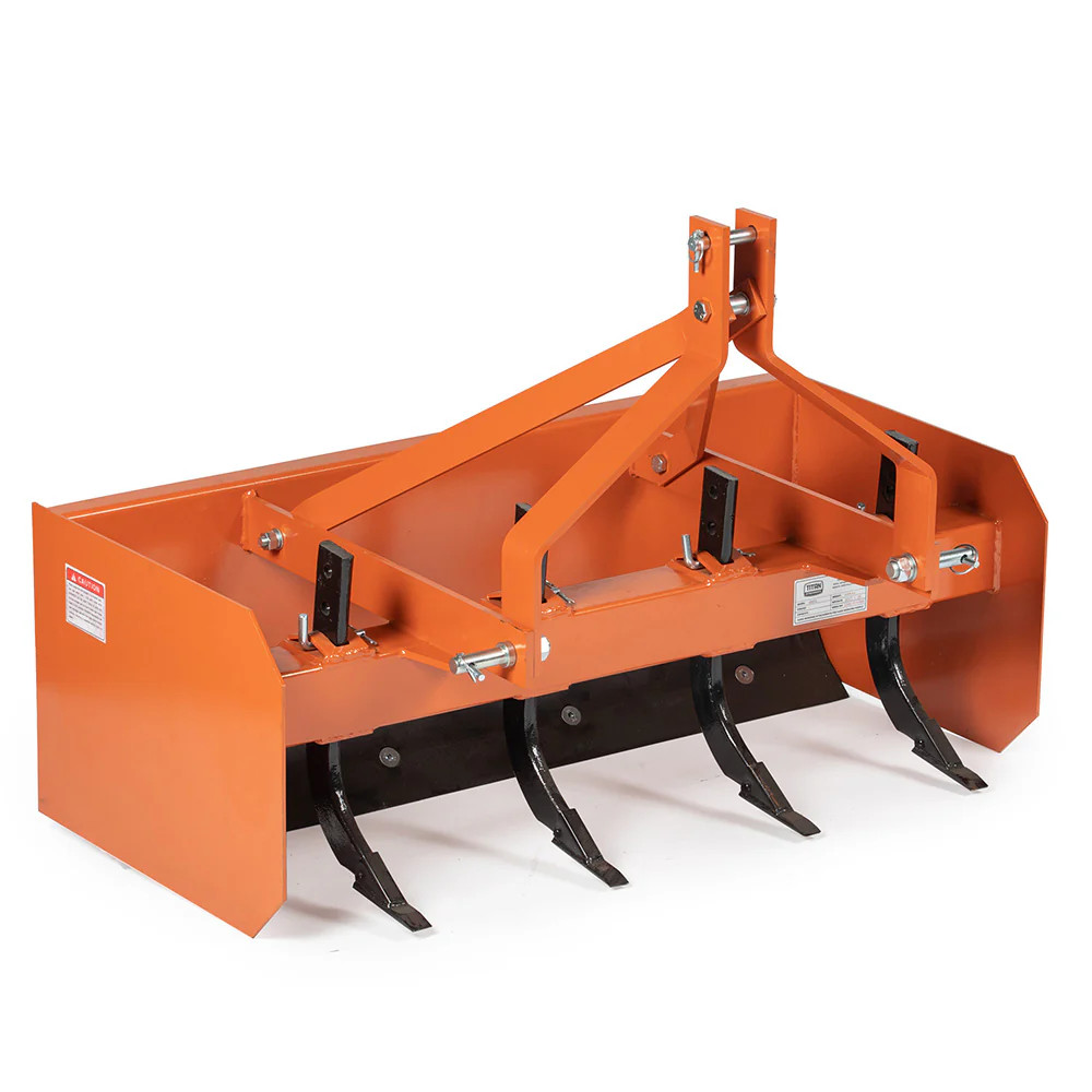 Titan Attachments Standard Series 3 Point 4 FT Rear Box Blade Scraper Grader
