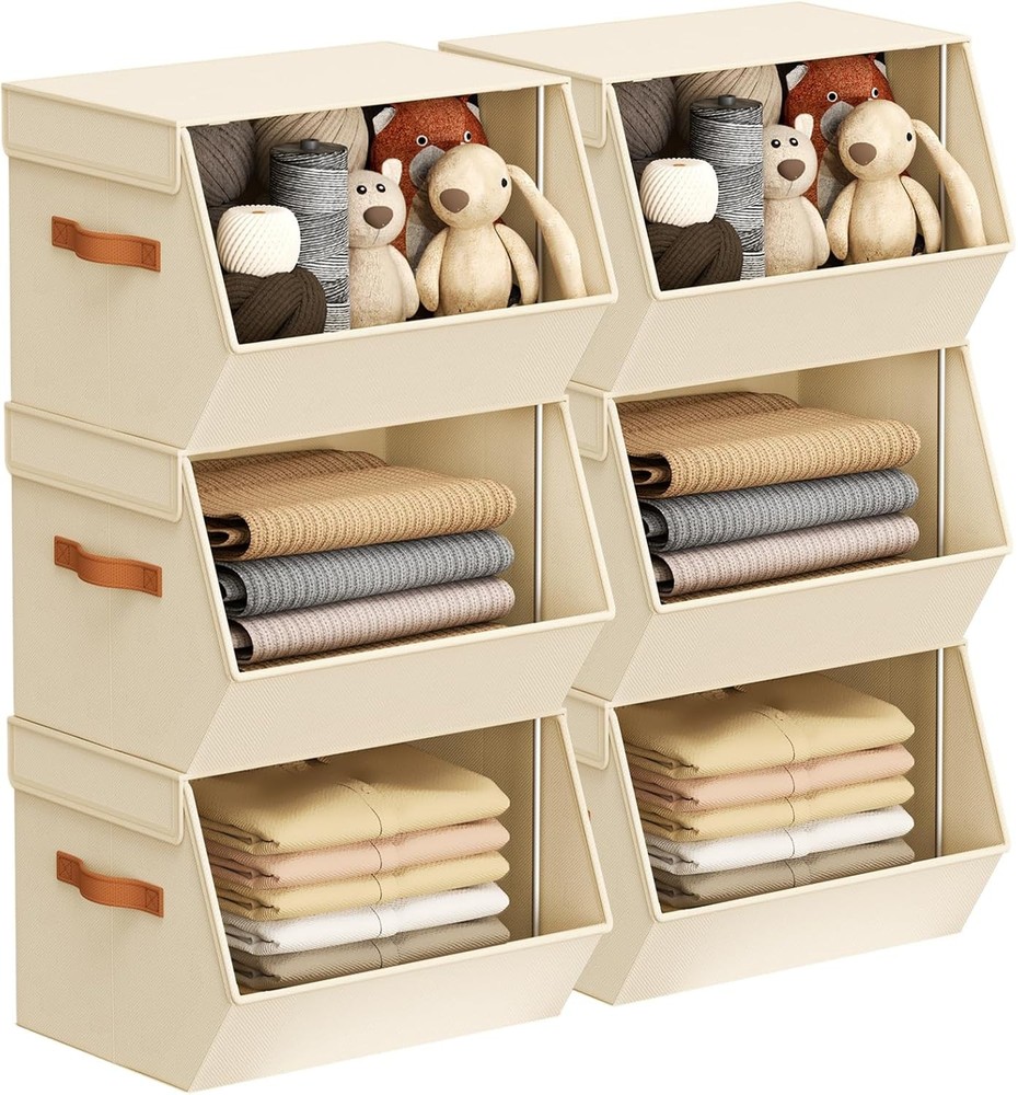 Stackable Closet Organizers & Storage Bins Open Front Closet Shelf Organizer