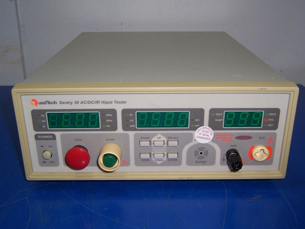 13204 QuadTech quad tech sentry 30 ac/dc/ir hipot tester