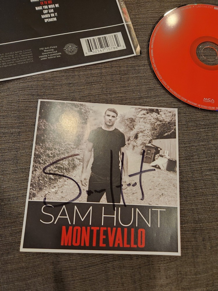 SAM HUNT - MONTEVALLO - SIGNED CD FROM 2014 - RARE - FROM OFFICIAL WEBSITE