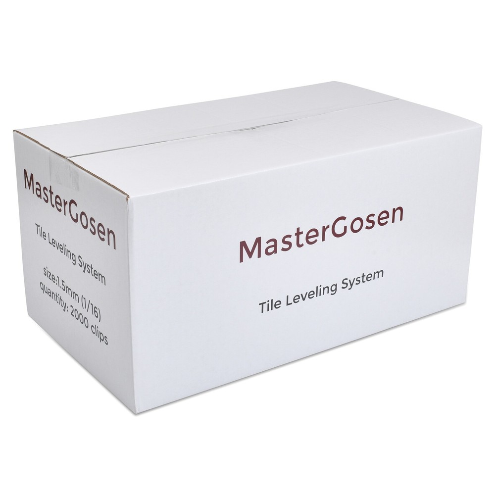 MasterGosen Tile Leveling System - 1/16" (1.5mm) Clips, 2000-Pack